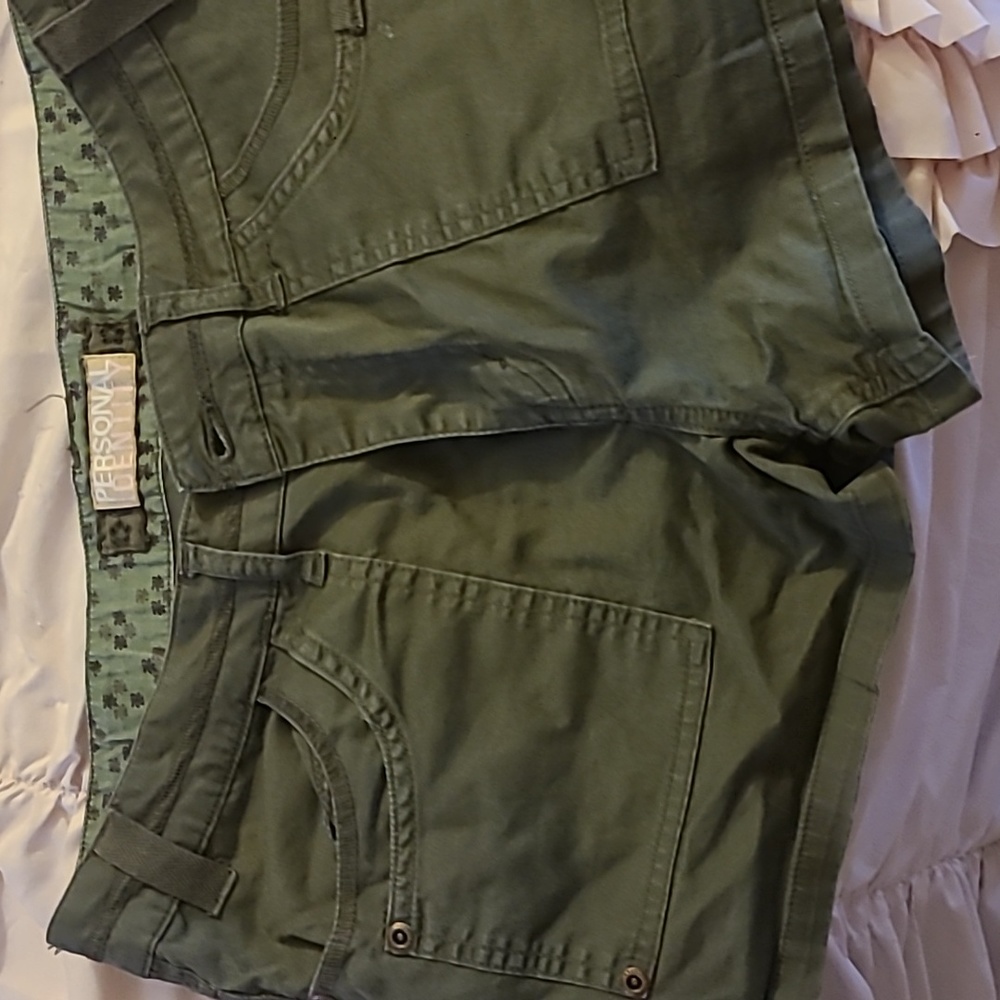 Army green shorts